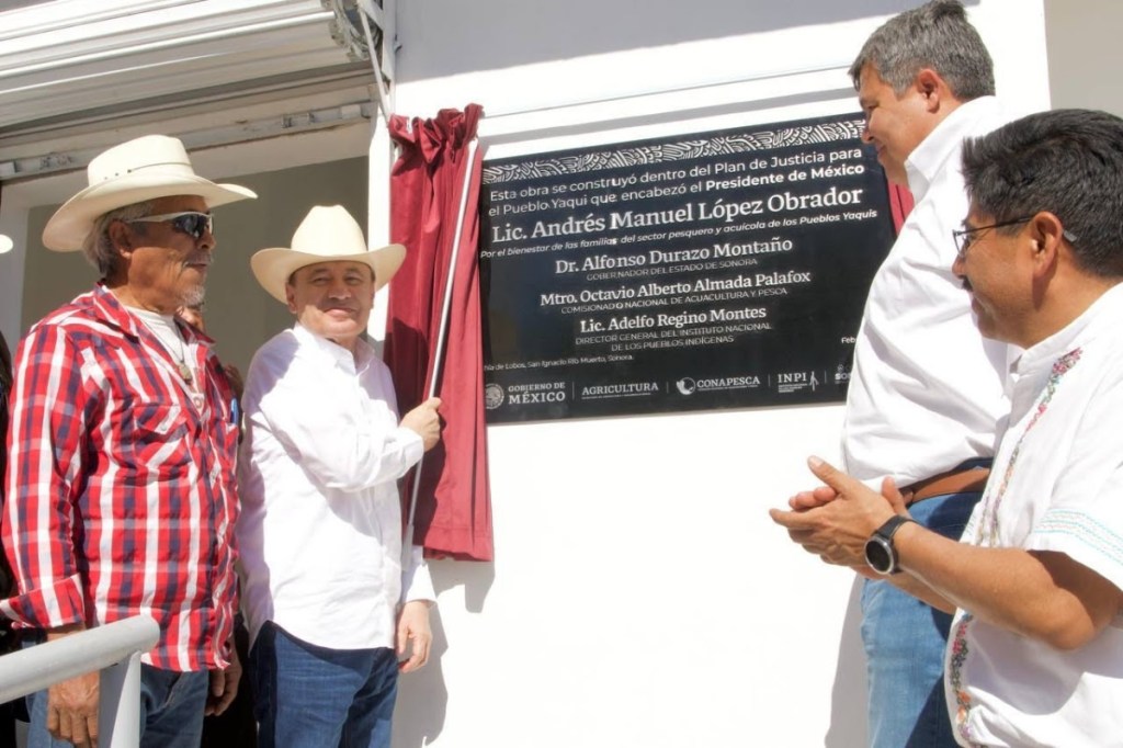 Gobernador Durazo entrega obra y equipamiento para el Desarrollo Pesquero para la justicia al Pueblo Yaqui