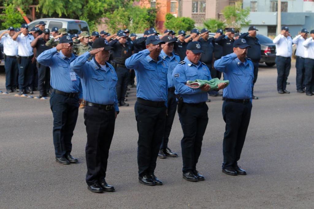REALIZAN TRADICIONAL LUNES CÍVICO EN EL EDIFICIO DE LA SSPM&nbsp;CAJEME