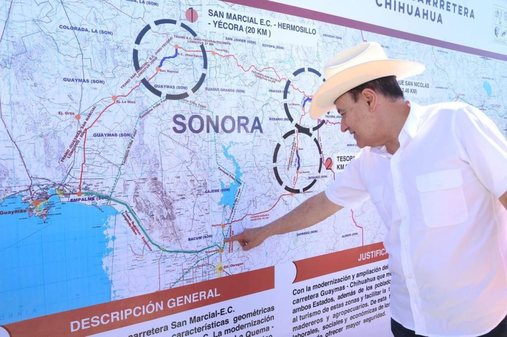 Detona Gobernador Durazo turismo y conectividad con modernización de carretera Guaymas –&nbsp;Chihuahua